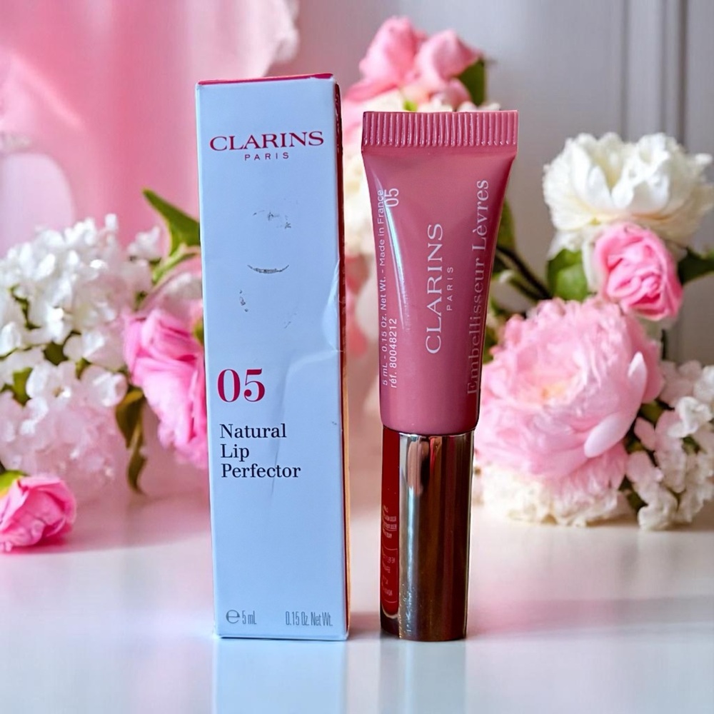 💎 Clarins Natural Lip Perfector Lip Gloss 05 Candy Shimmer New In Box